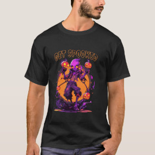 Halloween Get Spooked Dabbing Skeleton Jack o Lant T-Shirt