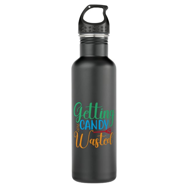 Halloween Getting Candy Wasted Birthday 710 Ml Water Bottle (Front)