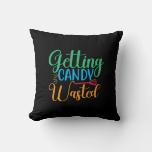 Halloween Getting Candy Wasted Birthday Cushion