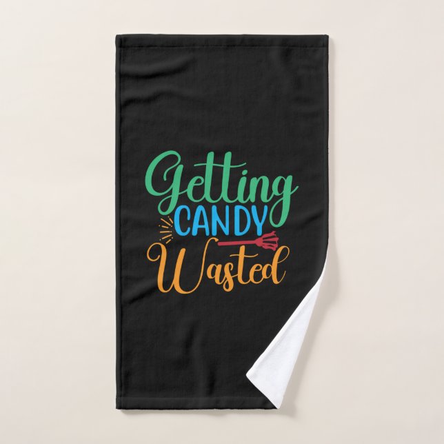 Halloween Getting Candy Wasted Birthday Hand Towel (Hand Towel)