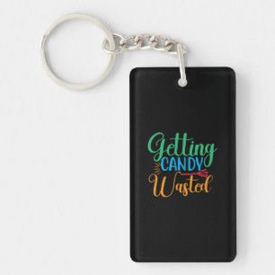 Halloween Getting Candy Wasted Birthday Key Ring