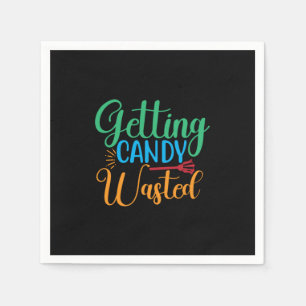 Halloween Getting Candy Wasted Birthday Napkin