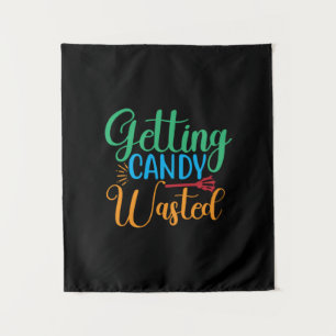 Halloween Getting Candy Wasted Birthday Tapestry