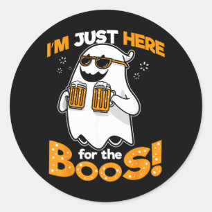 Halloween Ghos Classic Round Sticker