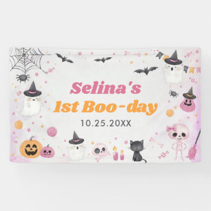 Halloween Ghost 1st Birthday Party Banner