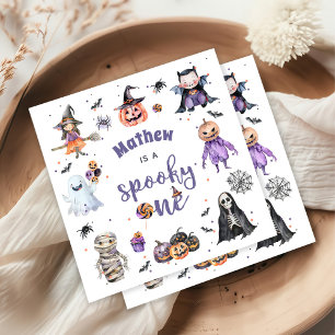 Halloween Ghost 1st Birthday Party Napkin