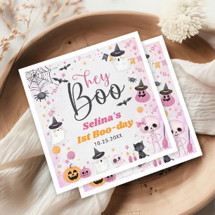 Halloween Ghost 1st Birthday Party Napkin