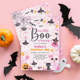 Halloween Ghost 2nd Birthday Party Invitation