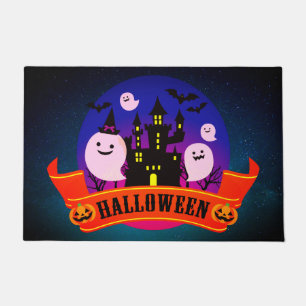Halloween Ghost And Bats Doormat