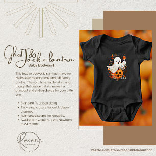 Halloween Ghost and Jack-o-lantern Baby Bodysuit