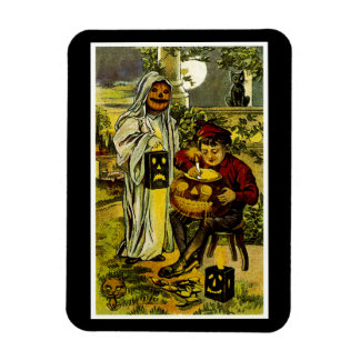 Halloween Ghost and Jack-o-Lantern Magnet