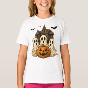 Halloween Ghost and Pumpkin Cute Spooky T-Shirt