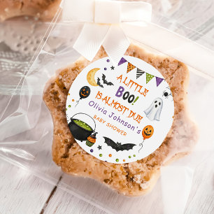 Halloween Ghost Baby Shower Classic Round Sticker