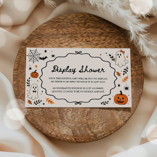 Halloween Ghost Baby Shower Display Shower Enclosure Card