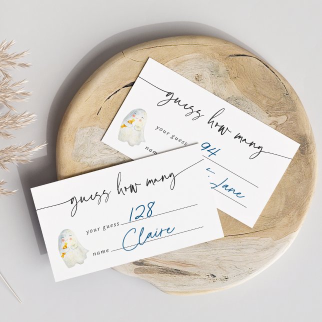 Halloween Ghost Baby Shower Guessing Game Card (Creator Uploaded)