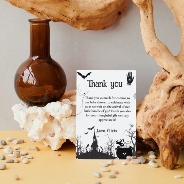 Halloween Ghost Baby shower thank you card (Creator Uploaded)