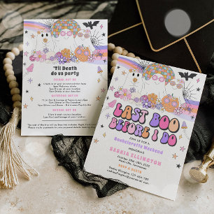 Halloween Ghost Bachelorette Last Boo Before I Do Invitation