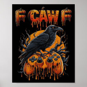 Halloween Ghost Baseball Drip Boys Kids Ice Cream Poster