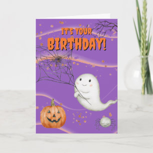 Halloween Ghost Birthday Card