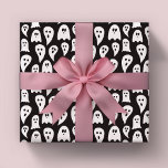 Halloween Ghost Black and White Wrapping Paper<br><div class="desc">Black and white Halloween ghost wrapping paper.  Matching items available.  Original art from artists own illustrations. Please use the message me button below for help with further customisation and special requests.  © Zoe Chapman Design</div>