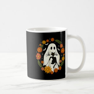Halloween Ghost Black Cat Cute Funny  Coffee Mug