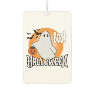 Halloween Ghost Boo Air Freshener - Spooky Pumpkin
