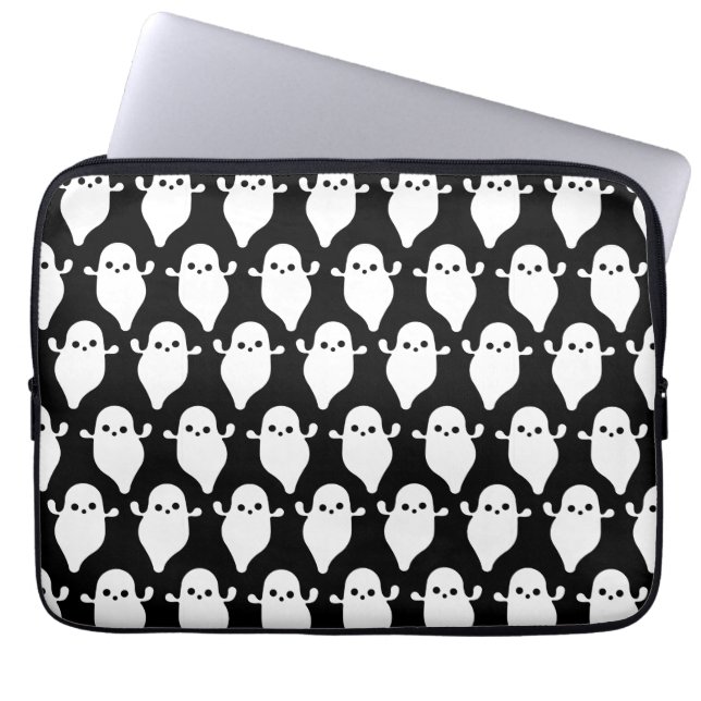 Halloween Ghost Boo Boo Pattern Art Laptop Sleeve (Front)
