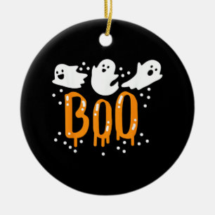 Halloween Ghost Boo Cute Ceramic Ornament