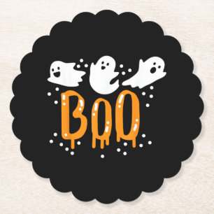 Halloween Ghost Boo Cute Paper Coaster