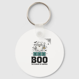 Halloween Ghost Boo Science Funny Vintage_1 Key Ring