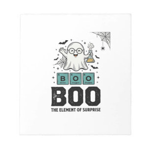 Halloween Ghost Boo Science Funny Vintage_1 Notepad