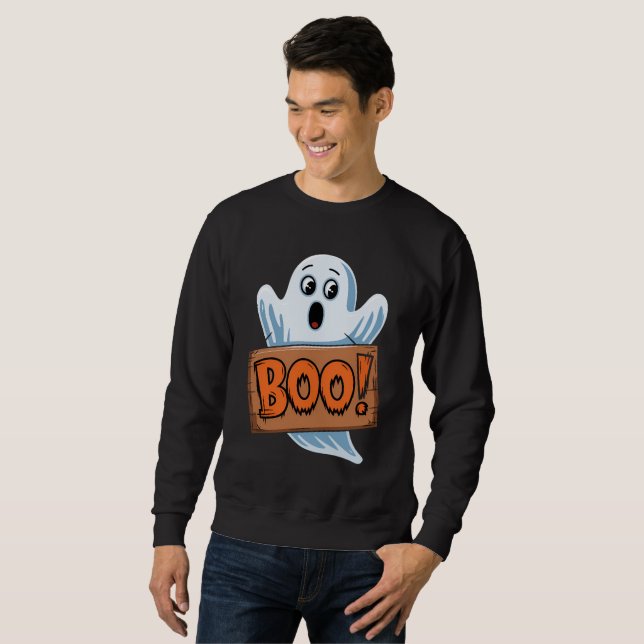 Halloween Ghost Boo Sweatshirt (Front Full)