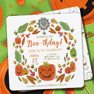 Halloween Ghost Boo-thday Birthday Invitation
