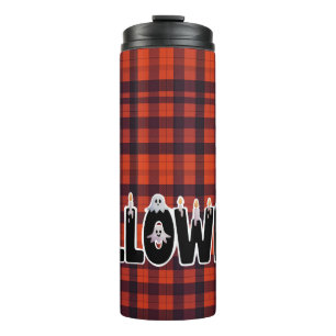 Halloween Ghost Candle Lettering Thermal Tumbler