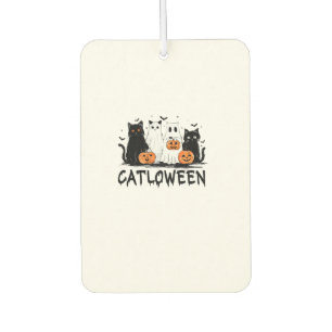 Halloween Ghost Cat Catloween Funny Black Cat Cat Car Air Freshener