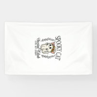 Halloween Ghost Cat Social Club Retro Creepy Cute