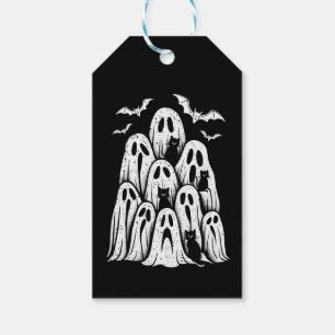 Halloween Ghost Cats Lover Fall Spooky Season Gift Tags
