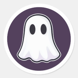 Halloween Ghost Classic Round Sticker