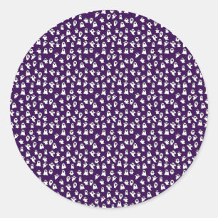 halloween Ghost Classic Round Sticker
