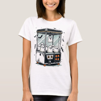 Halloween Ghost Claw Machine Spooky Arcade Art T-Shirt