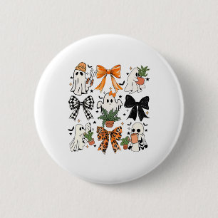 Halloween Ghost Coquette Bow Floral Plant Tree Lov 6 Cm Round Badge