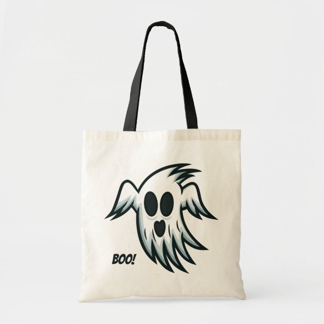 Halloween Ghost custom tote bags (Front)