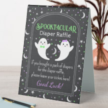 Halloween ghost diaper raffle