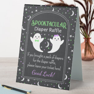 Halloween ghost diaper raffle