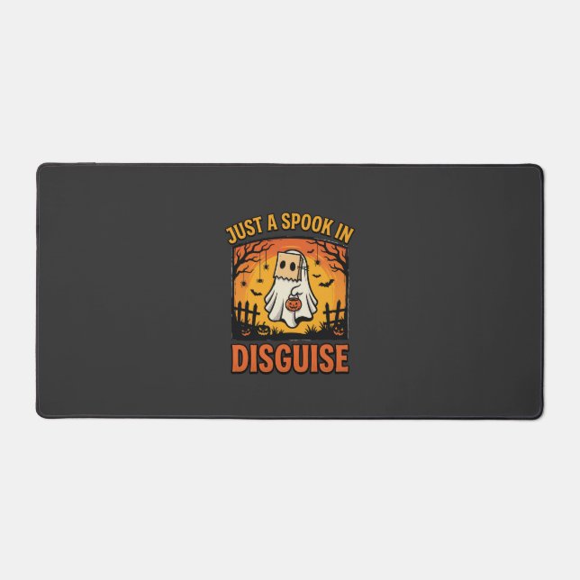 Halloween Ghost Disguise Desk Mat (Front)