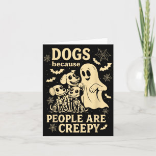 Halloween Ghost Dog Costume Dogs Because People Card
