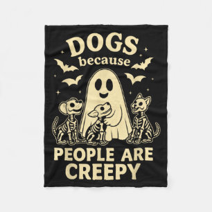 Halloween Ghost Dog Costume Dogs Because People Fleece Blanket