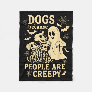 Halloween Ghost Dog Costume Dogs Because People Fleece Blanket