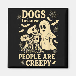 Halloween Ghost Dog Costume Dogs Because People Magnet