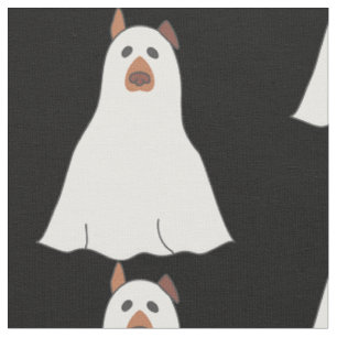halloween ghost dog creepy cute fabric